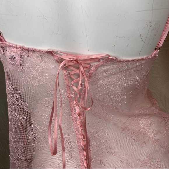 Victoria’s Secret Sheer Lace Up Back Sexy Slip - Picture 2 of 14